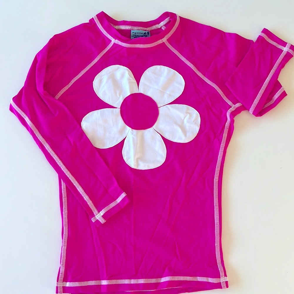 Girls Petite Letarte Pink RashGuard Maui Hawaii Size 12